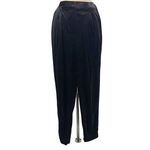 First Option Black Velvet Pants Sz Large